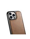 Hurtownia GSM - Etui iCarer Leather Oil Wax MagSafe Apple iPhone 14 Pro Max maro deschis - ICR436 - {ean13} - Hurt