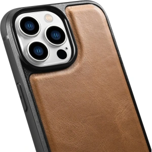 Hurtownia GSM - Etui iCarer Leather Oil Wax MagSafe Apple iPhone 14 Pro Max jasnobrązowy - ICR436 - {ean13} - Hurt
