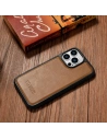 Hurtownia GSM - Etui iCarer Leather Oil Wax MagSafe Apple iPhone 14 Pro Max maro deschis - ICR436 - {ean13} - Hurt