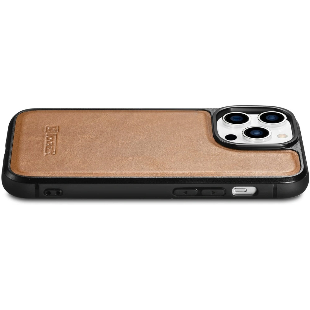 Hurtownia GSM - Etui iCarer Leather Oil Wax MagSafe Apple iPhone 14 Pro Max maro deschis - ICR436 - {ean13} - Hurt