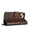 Wholesale iCarer Oil Wax Wallet Anti-RFID 2in1 Apple iPhone 14 brown - ICR438 - {ean13} - Hurt
