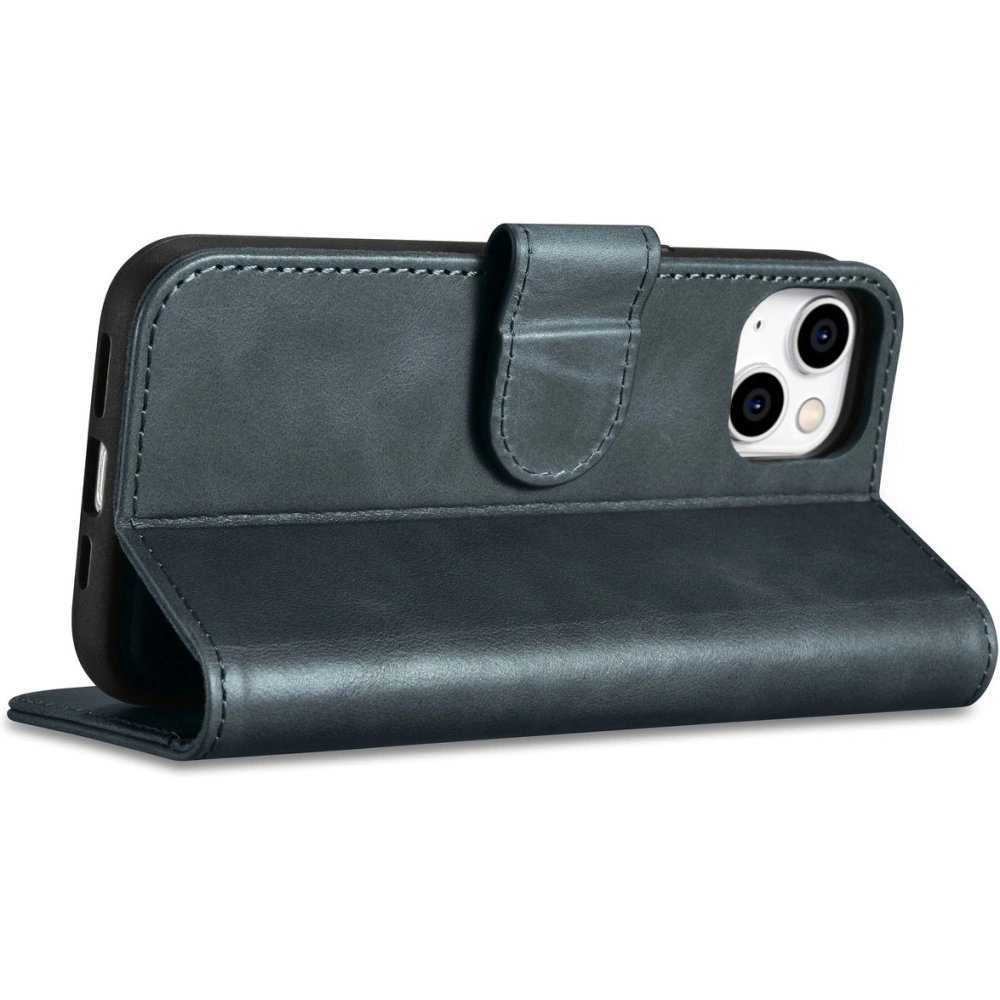 Hurtownia GSM - Etui iCarer Oil Wax Wallet Anti-RFID 2in1 Apple iPhone 14 modrý - ICR439 - {ean13} - Hurt