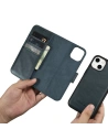 Hurtownia GSM - Etui iCarer Oil Wax Wallet Anti-RFID 2in1 Apple iPhone 14 albastru - ICR439 - {ean13} - Hurt