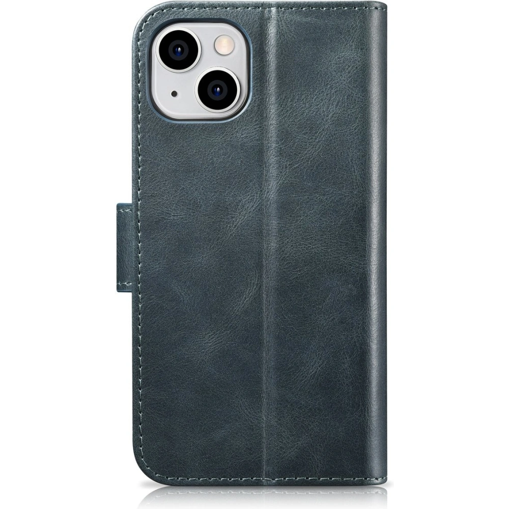 Hurtownia GSM - Etui iCarer Oil Wax Wallet Anti-RFID 2in1 Apple iPhone 14 modrý - ICR439 - {ean13} - Hurt