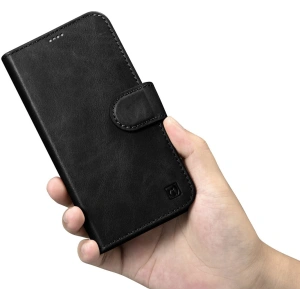 Wholesale iCarer Oil Wax Wallet Anti-RFID 2in1 Apple iPhone 14 Pro black - ICR441 - {ean13} - Hurt