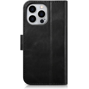 Wholesale iCarer Oil Wax Wallet Anti-RFID 2in1 Apple iPhone 14 Pro black - ICR441 - {ean13} - Hurt