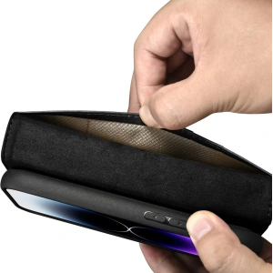 Wholesale iCarer Oil Wax Wallet Anti-RFID 2in1 Apple iPhone 14 Pro black - ICR441 - {ean13} - Hurt