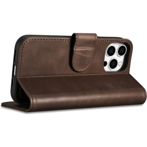 Wholesale iCarer Oil Wax Wallet Anti-RFID 2in1 Apple iPhone 14 Pro brown - ICR442 - {ean13} - Hurt