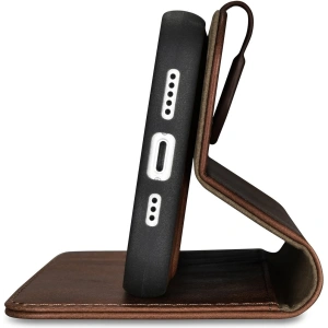 Wholesale iCarer Oil Wax Wallet Anti-RFID 2in1 Apple iPhone 14 Pro brown - ICR442 - {ean13} - Hurt