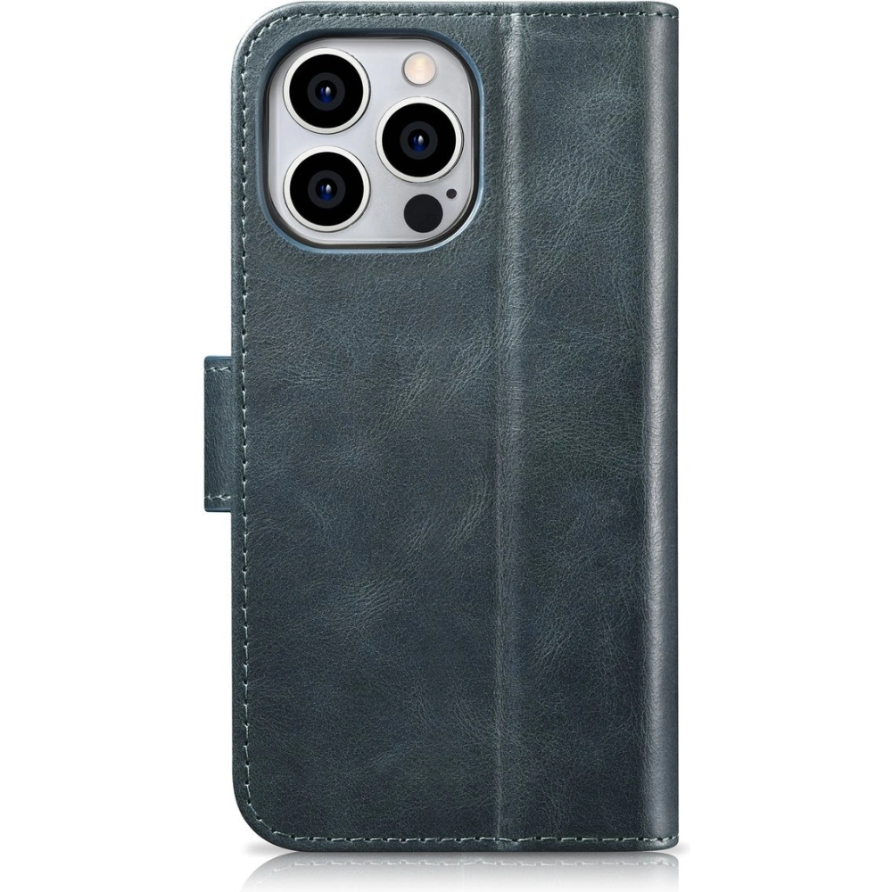Hurtownia GSM - Case iCarer Oil Wax Wallet Anti-RFID 2in1 Apple iPhone 14 Pro blau - ICR443 - {ean13} - Hurt