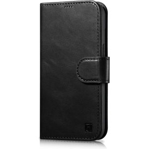 Wholesale iCarer Oil Wax Wallet Anti-RFID 2in1 Apple iPhone 14 Plus / 15 Plus black - ICR445 - {ean13} - Hurt