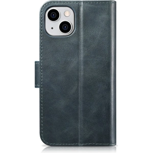 Wholesale iCarer Oil Wax Wallet Anti-RFID 2in1 Apple iPhone 14 Plus / 15 Plus blue - ICR447 - {ean13} - Hurt