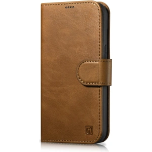 Wholesale iCarer Oil Wax Wallet Anti-RFID 2in1 Apple iPhone 14 Plus / 15 Plus light brown - ICR448 - {ean13} - Hurt