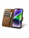 Hurtownia GSM - Etui iCarer Oil Wax Wallet Anti-RFID 2in1 Apple iPhone 14 Plus / 15 Plus jasnobrązowy - ICR448 - {ean13} - Hurt