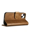 Hurtownia GSM - Etui iCarer Oil Wax Wallet Anti-RFID 2in1 Apple iPhone 14 Plus / 15 Plus jasnobrązowy - ICR448 - {ean13} - Hurt