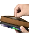 Hurtownia GSM - Etui iCarer Oil Wax Wallet Anti-RFID 2in1 Apple iPhone 14 Plus / 15 Plus jasnobrązowy - ICR448 - {ean13} - Hurt