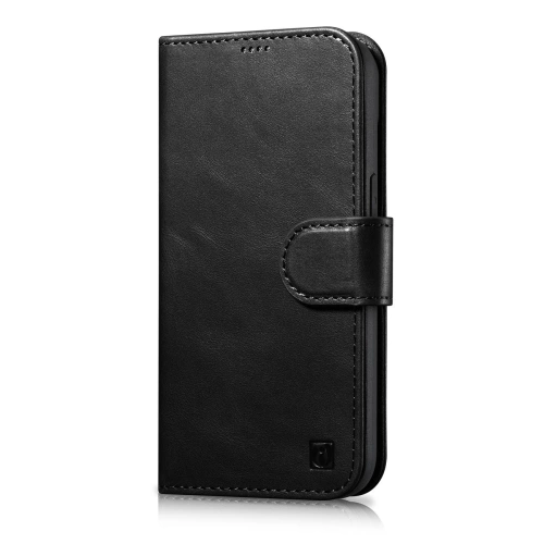 Etui iCarer Oil Wax Wallet Anti-RFID 2in1 Apple iPhone 14 Pro Max czarny