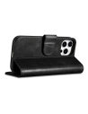 Hurtownia GSM - Etui iCarer Oil Wax Wallet Anti-RFID 2in1 Apple iPhone 14 Pro Max negru - ICR449 - {ean13} - Hurt