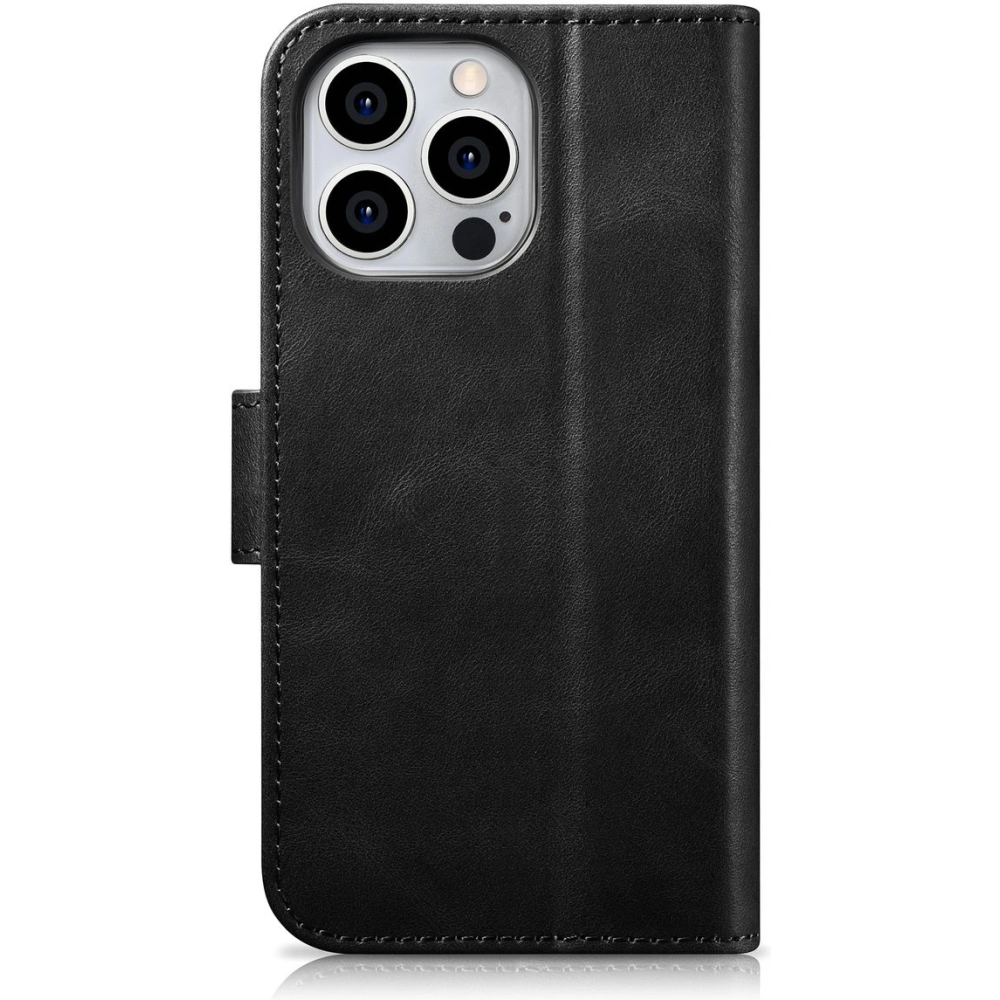 Hurtownia GSM - Etui iCarer Oil Wax Wallet Anti-RFID 2in1 Apple iPhone 14 Pro Max negru - ICR449 - {ean13} - Hurt