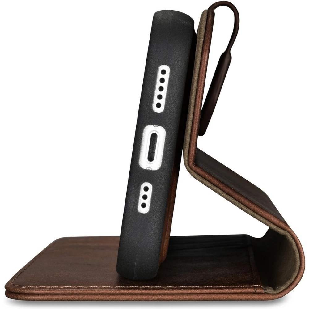Hurtownia GSM - Etui iCarer Oil Wax Wallet Anti-RFID 2in1 Apple iPhone 14 Pro Max hnědý - ICR450 - {ean13} - Hurt