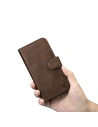 Hurtownia GSM - Etui iCarer Oil Wax Wallet Anti-RFID 2in1 Apple iPhone 14 Pro Max hnědý - ICR450 - {ean13} - Hurt