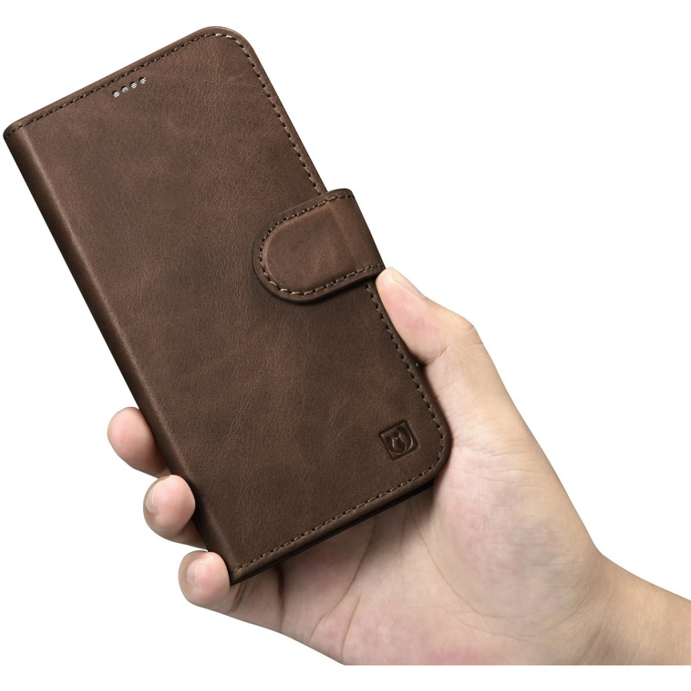 Hurtownia GSM - Etui iCarer Oil Wax Wallet Anti-RFID 2in1 Apple iPhone 14 Pro Max hnědý - ICR450 - {ean13} - Hurt