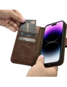 Hurtownia GSM - Etui iCarer Oil Wax Wallet Anti-RFID 2in1 Apple iPhone 14 Pro Max hnědý - ICR450 - {ean13} - Hurt