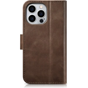 Wholesale iCarer Oil Wax Wallet Anti-RFID 2in1 Apple iPhone 14 Pro Max brown - ICR450 - {ean13} - Hurt
