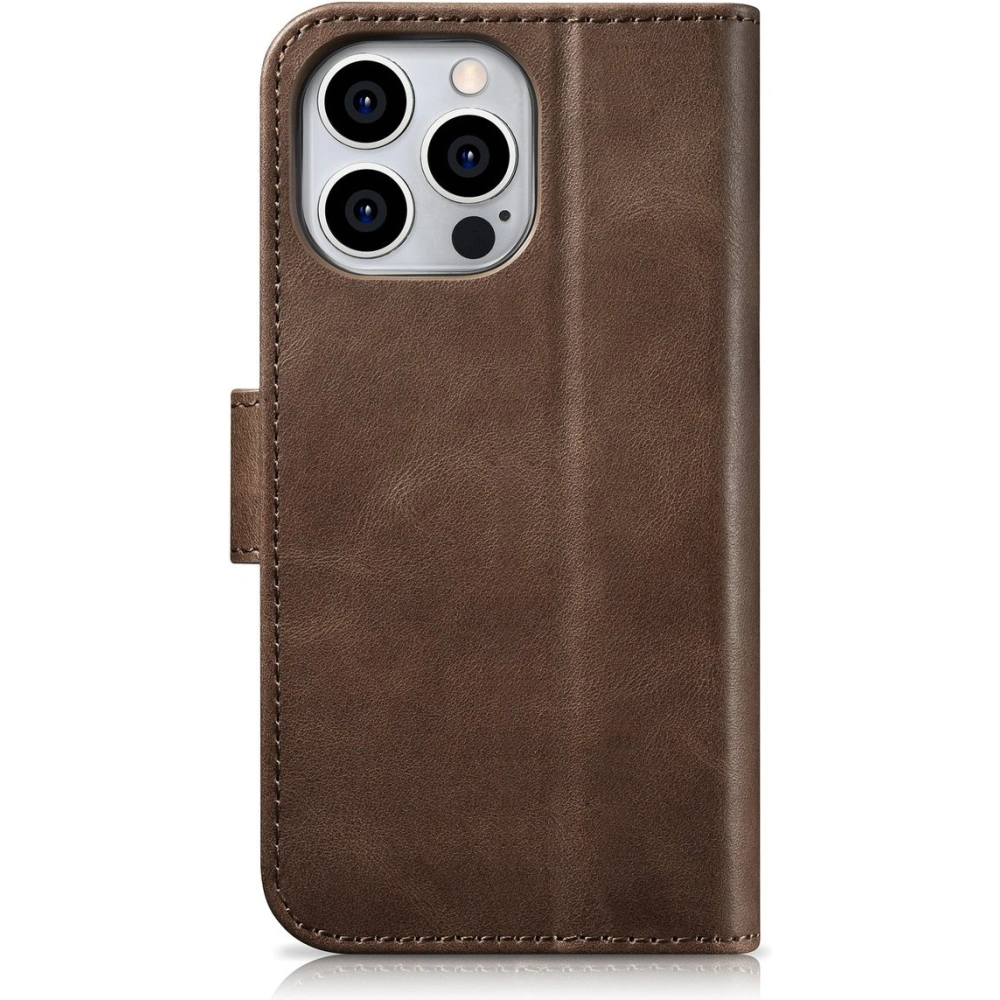 Hurtownia GSM - Etui iCarer Oil Wax Wallet Anti-RFID 2in1 Apple iPhone 14 Pro Max hnědý - ICR450 - {ean13} - Hurt