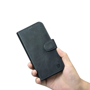 Wholesale iCarer Oil Wax Wallet Anti-RFID 2in1 Apple iPhone 14 Pro Max blue - ICR451 - {ean13} - Hurt