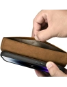 Wholesale iCarer Oil Wax Wallet Anti-RFID 2in1 Apple iPhone 14 Pro Max light brown - ICR452 - {ean13} - Hurt