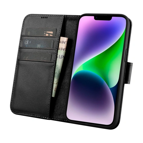 Etui iCarer Wallet Anti-RFID 2in1 Apple iPhone 14 czarny