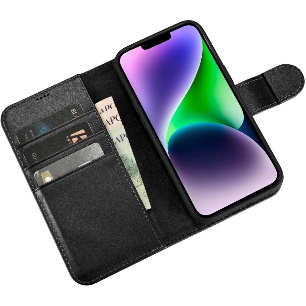 Hurtownia GSM - Etui iCarer Wallet Anti-RFID 2in1 Apple iPhone 14 negru - ICR453 - {ean13} - Hurt