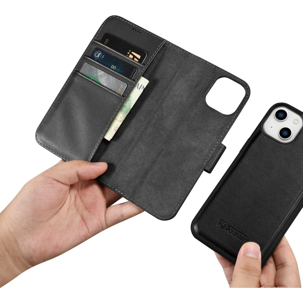 Hurtownia GSM - Etui iCarer Wallet Anti-RFID 2in1 Apple iPhone 14 negru - ICR453 - {ean13} - Hurt