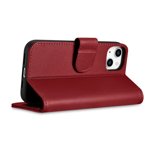 Etui iCarer Wallet Anti-RFID 2in1 Apple iPhone 14 czerwony