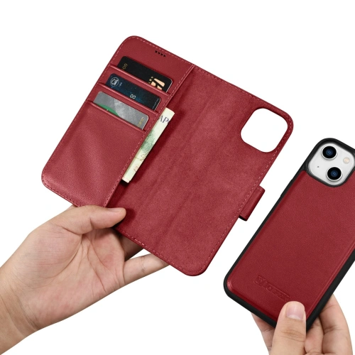 Etui iCarer Wallet Anti-RFID 2in1 Apple iPhone 14 czerwony