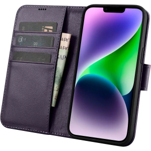 Wholesale iCarer Wallet Anti-RFID 2in1 Apple iPhone 14 dark purple - ICR456 - {ean13} - Hurt