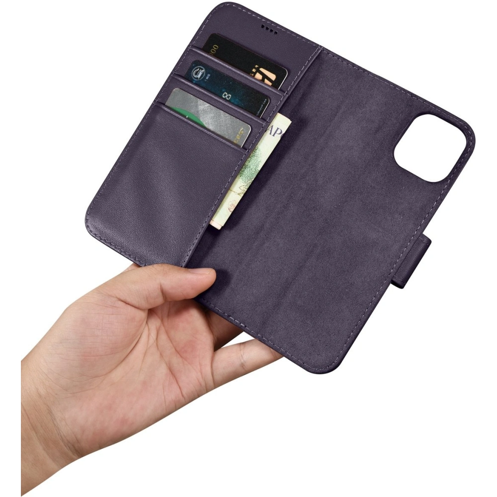 Wholesale iCarer Wallet Anti-RFID 2in1 Apple iPhone 14 dark purple - ICR456 - {ean13} - Hurt