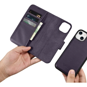 Wholesale iCarer Wallet Anti-RFID 2in1 Apple iPhone 14 dark purple - ICR456 - {ean13} - Hurt