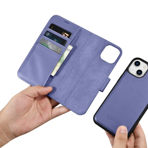 Etui iCarer Wallet Anti-RFID 2in1 Apple iPhone 14 jasnofioletowy