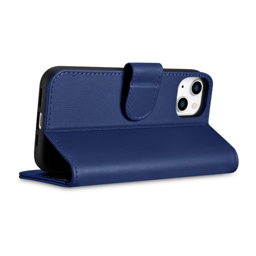 Etui iCarer Wallet Anti-RFID 2in1 Apple iPhone 14 niebieski