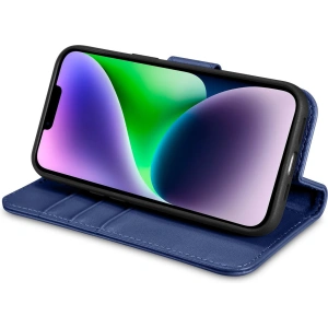 Wholesale iCarer Wallet Anti-RFID 2in1 Apple iPhone 14 blue - ICR458 - {ean13} - Hurt