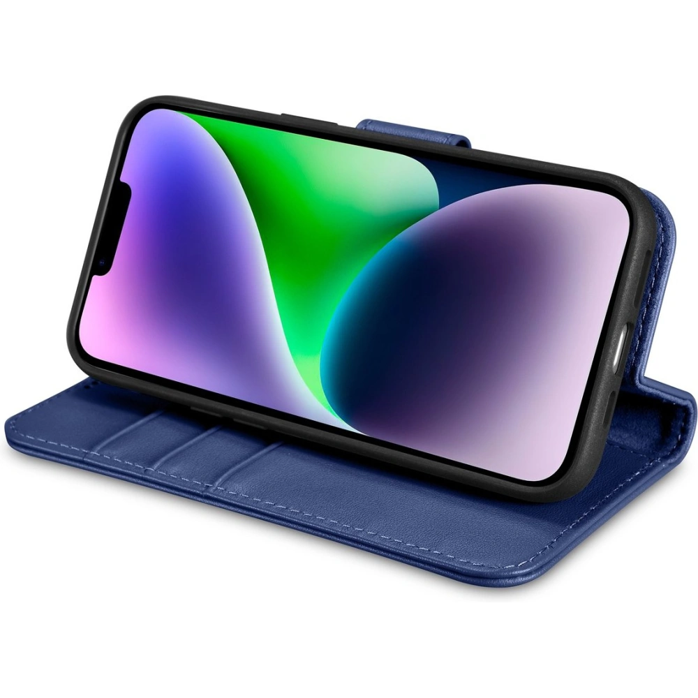 Hurtownia GSM - Etui iCarer Wallet Anti-RFID 2in1 Apple iPhone 14 niebieski - ICR458 - {ean13} - Hurt