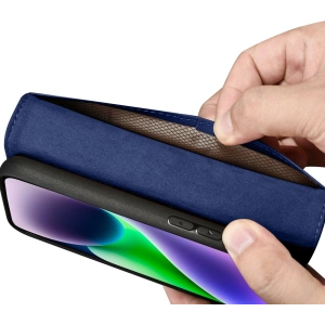 Wholesale iCarer Wallet Anti-RFID 2in1 Apple iPhone 14 blue - ICR458 - {ean13} - Hurt
