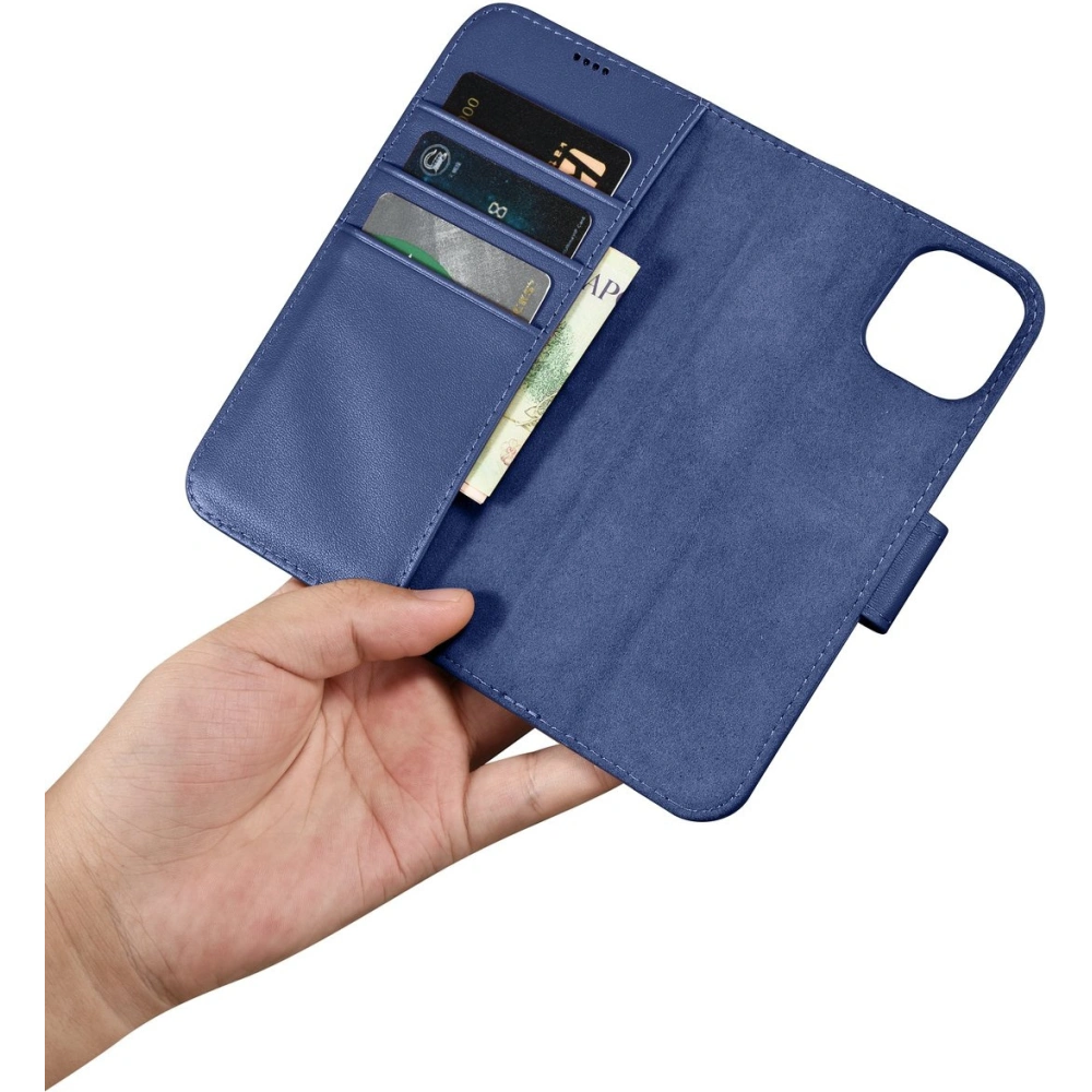 Hurtownia GSM - Etui iCarer Wallet Anti-RFID 2in1 Apple iPhone 14 niebieski - ICR458 - {ean13} - Hurt