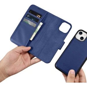 Wholesale iCarer Wallet Anti-RFID 2in1 Apple iPhone 14 blue - ICR458 - {ean13} - Hurt