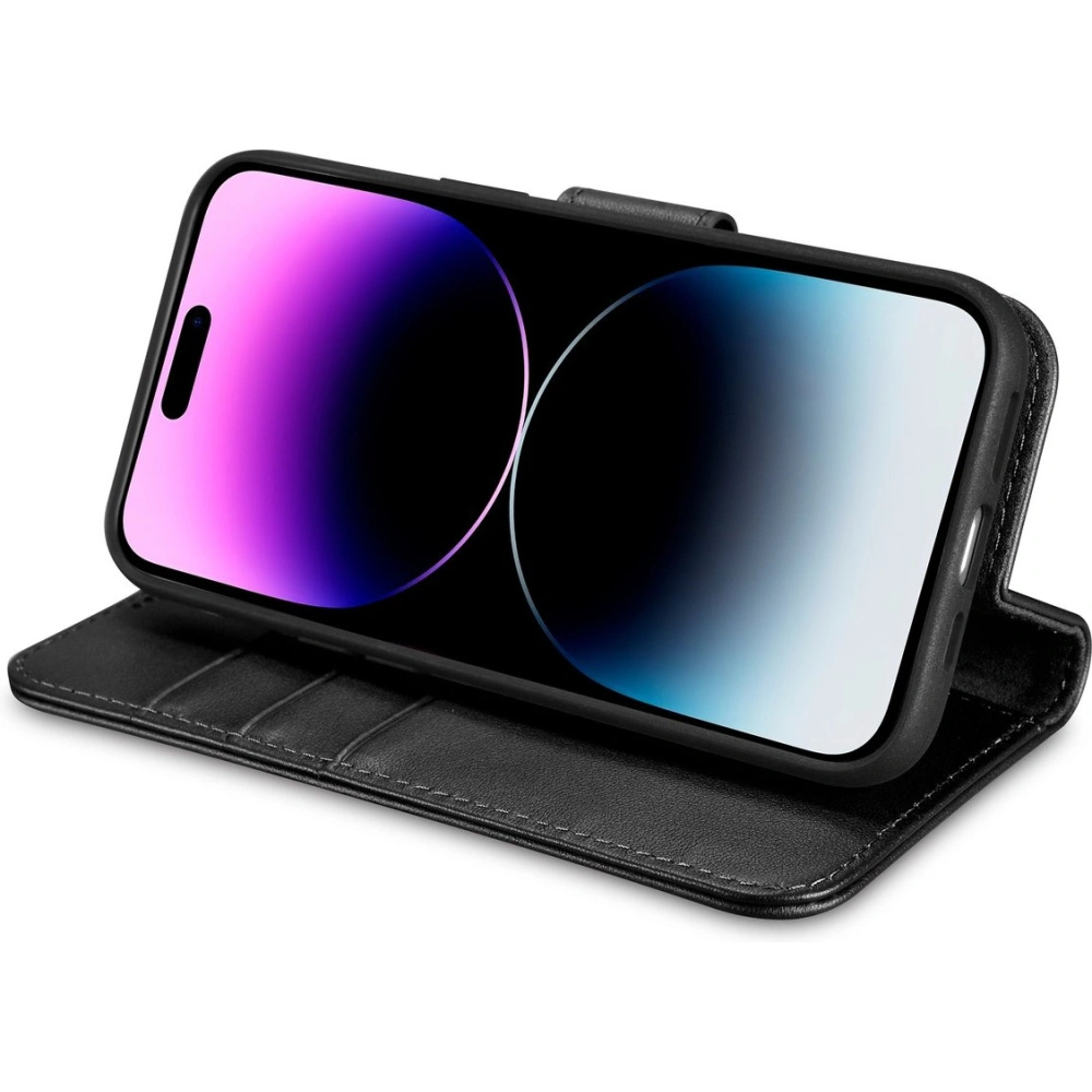 Hurtownia GSM - Etui iCarer Wallet Anti-RFID 2in1 Apple iPhone 14 Pro czarny - ICR459 - {ean13} - Hurt