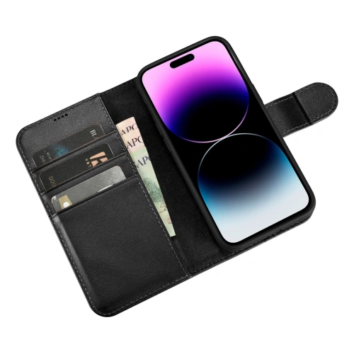 Etui iCarer Wallet Anti-RFID 2in1 Apple iPhone 14 Pro czarny