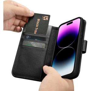 Wholesale iCarer Wallet Anti-RFID 2in1 Apple iPhone 14 Pro black - ICR459 - {ean13} - Hurt