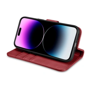 Hurtownia GSM - Etui iCarer Wallet Anti-RFID 2in1 Apple iPhone 14 Pro červený - ICR461 - {ean13} - Hurt